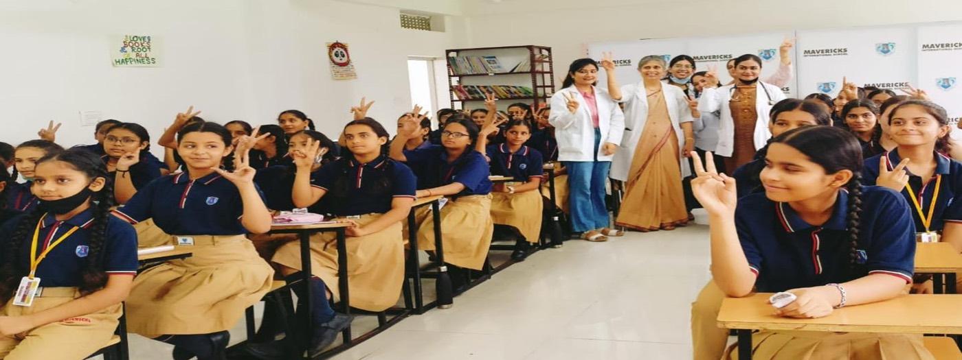 Students and teachers in a classroom